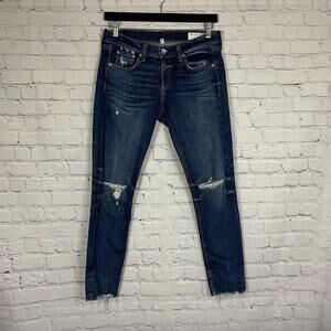 RAG & BONE - Dre Capri Distressed in Deville Wash